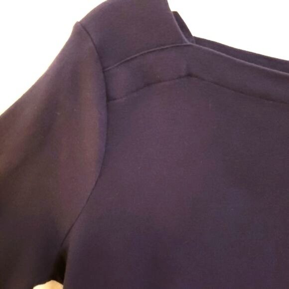 Talbots 100% Cotton Navy Blue Square Neck T Shirt Top Size 2X GUC - Picture 6 of 7